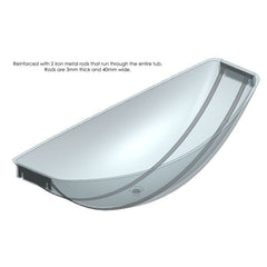 ALFI 79" Acrylic Suspended Wall Mounted Hammock Bathtub - HammockTub1