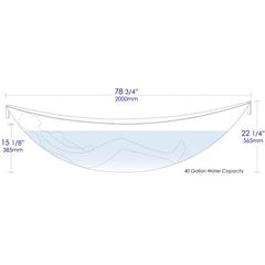 ALFI 79" Acrylic Suspended Wall Mounted Hammock Bathtub - HammockTub1