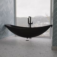 ALFI 79" Acrylic Suspended Wall Mounted Hammock Bathtub - HammockTub1