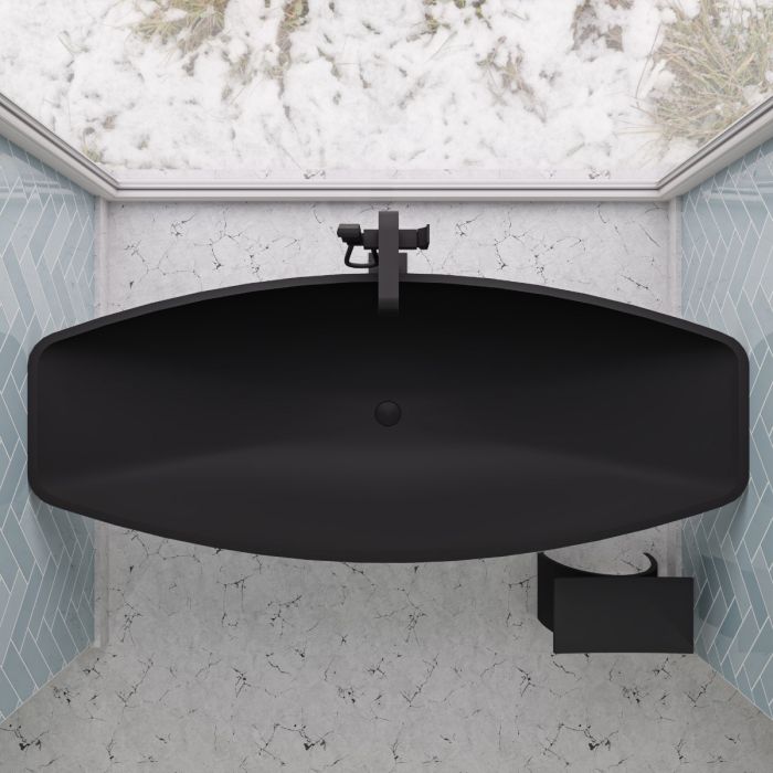 ALFI 79" Acrylic Suspended Wall Mounted Hammock Bathtub - HammockTub1