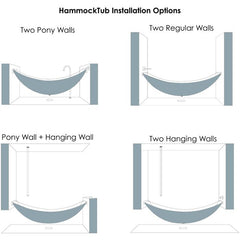 ALFI 79" Acrylic Suspended Wall Mounted Hammock Bathtub - HammockTub1