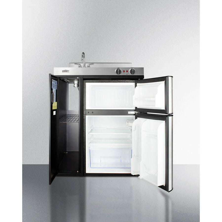 Summit 30" Wide All-In-One Kitchenette, Apartment Friendly 3.2 Cubic Feet cu. ft. Mini - C30ELBK