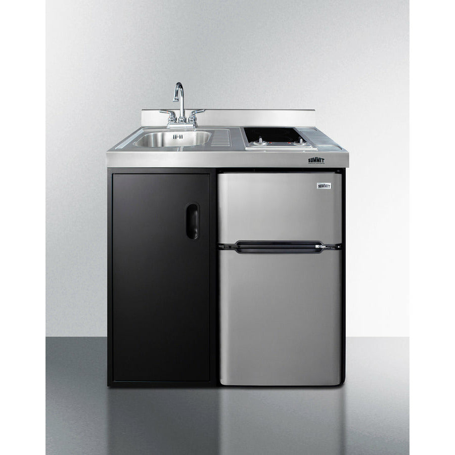 Summit 36" Wide All-In-One Kitchenette, 3.2 Cubic Feet cu. ft. with Mini Fridge - CK36EL