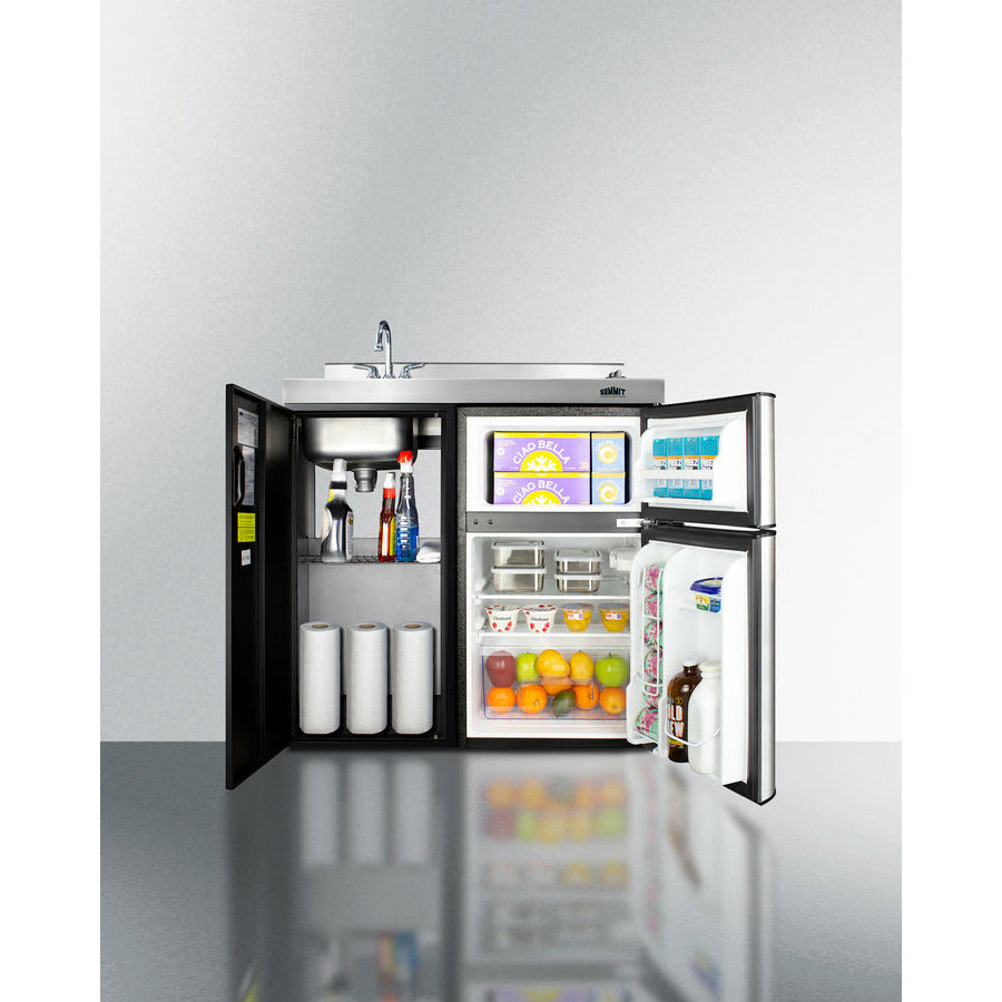 Summit 36" Wide All-In-One Kitchenette, 3.2 Cubic Feet cu. ft. with Mini Fridge - CK36EL