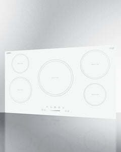 Summit 36" Wide 208-240V 5-Zone Induction Cooktop with 5 Elements, Hot Surface Indicator, ADA Compliant, Induction Technology, Child Lock, Safety Shut-Off Control - SINC5B36W