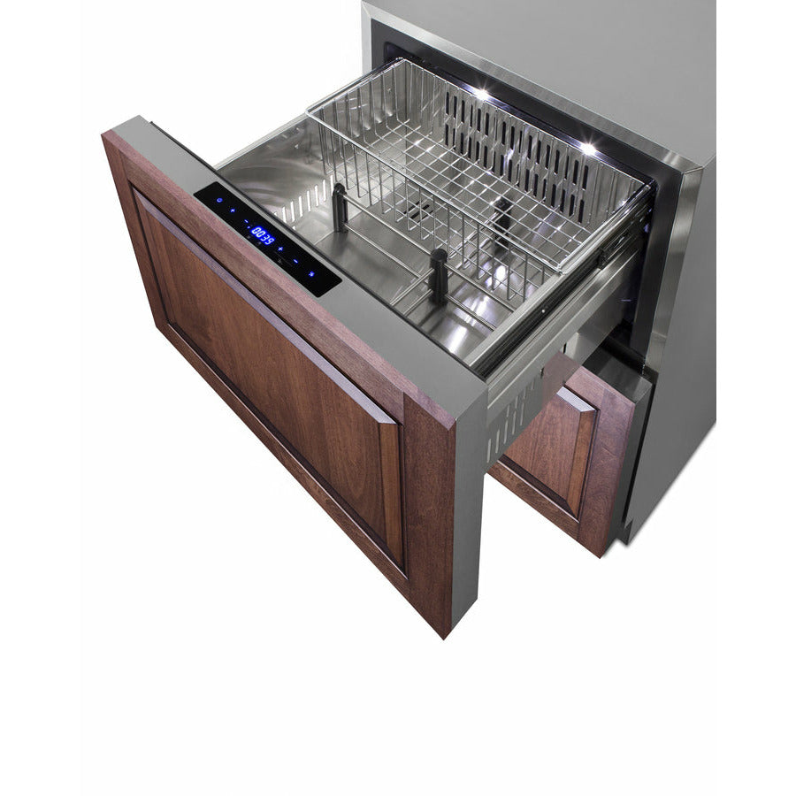 Summit 24" Wide 2-Drawer Refrigerator-Freezer with 3.9 cu. ft. Capacity, Frost Free Defrost, in Stainless Steel - SPRF34D