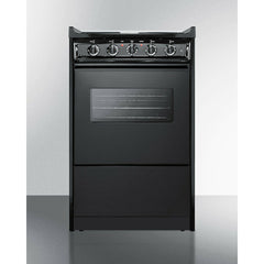 Summit 20" Wide Electric Coil Range with 4 Elements, 2.46 cu. ft. Total Oven Capacity, Storage Drawer, ADA Compliant, Storage Drawer - TEM110