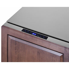 Summit 24" Wide 2-Drawer Refrigerator-Freezer with 3.9 cu. ft. Capacity, Frost Free Defrost, in Stainless Steel - SPRF34D