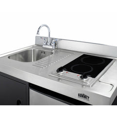 Summit 36" Wide All-In-One Kitchenette, 3.2 Cubic Feet cu. ft. with Mini Fridge - CK36EL