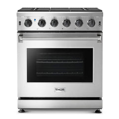 Thor Kitchen 30 Inch Gas Range in Stainless Steel - LRG3001U