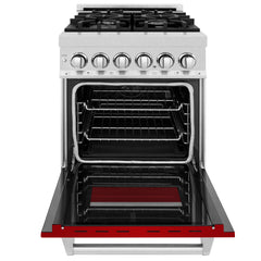 ZLINE 24” Professional DuraSnow® Dual Fuel Range RAS-SN-24