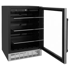 ZLINE 24" Monument 154 Can Beverage Fridge In Stainless Steel with Accents - RBV-US-24