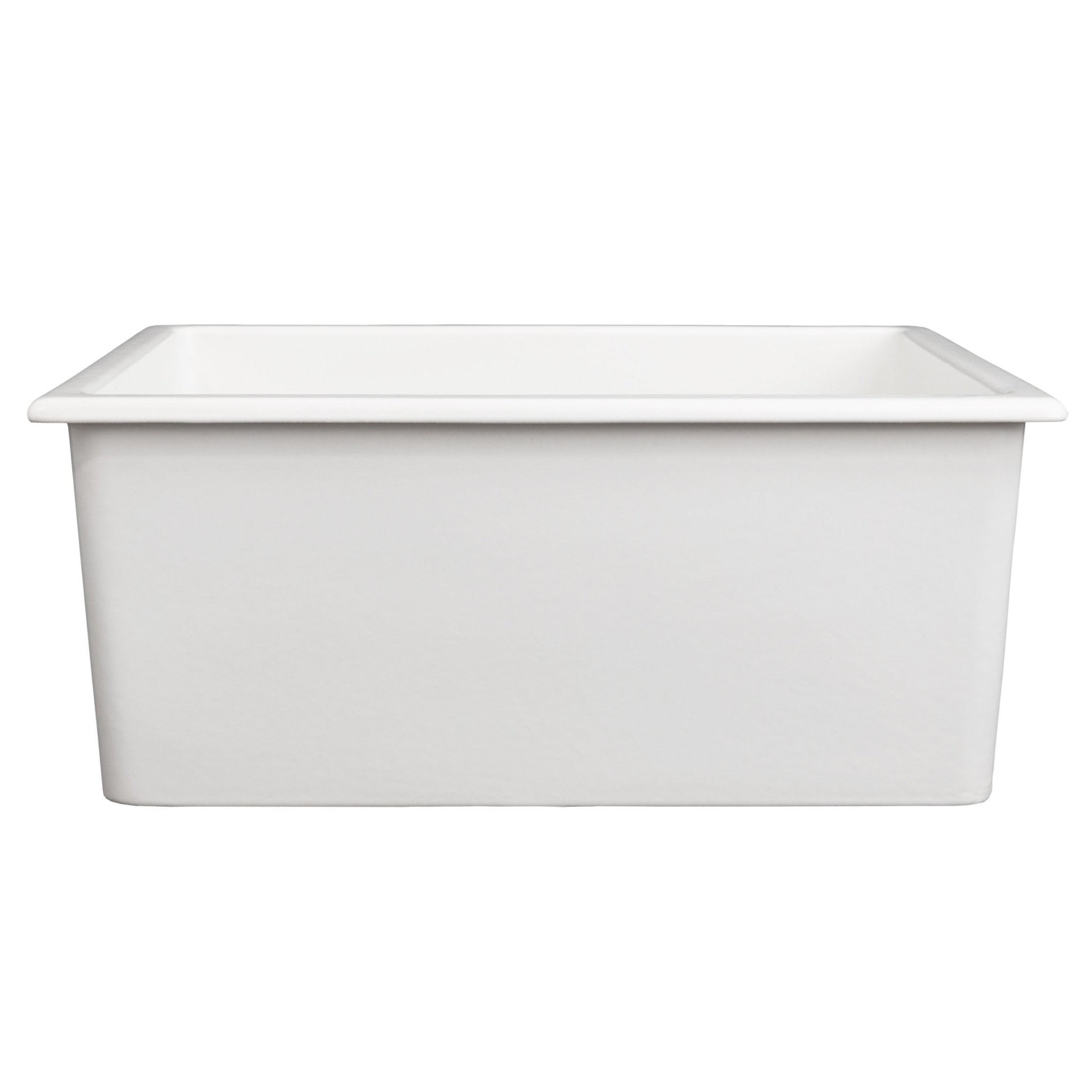 ZLINE 24 in. Rome Dual Mount Single Bowl Fireclay Kitchen Sink with Bottom Grid - FRC5123-CL-24