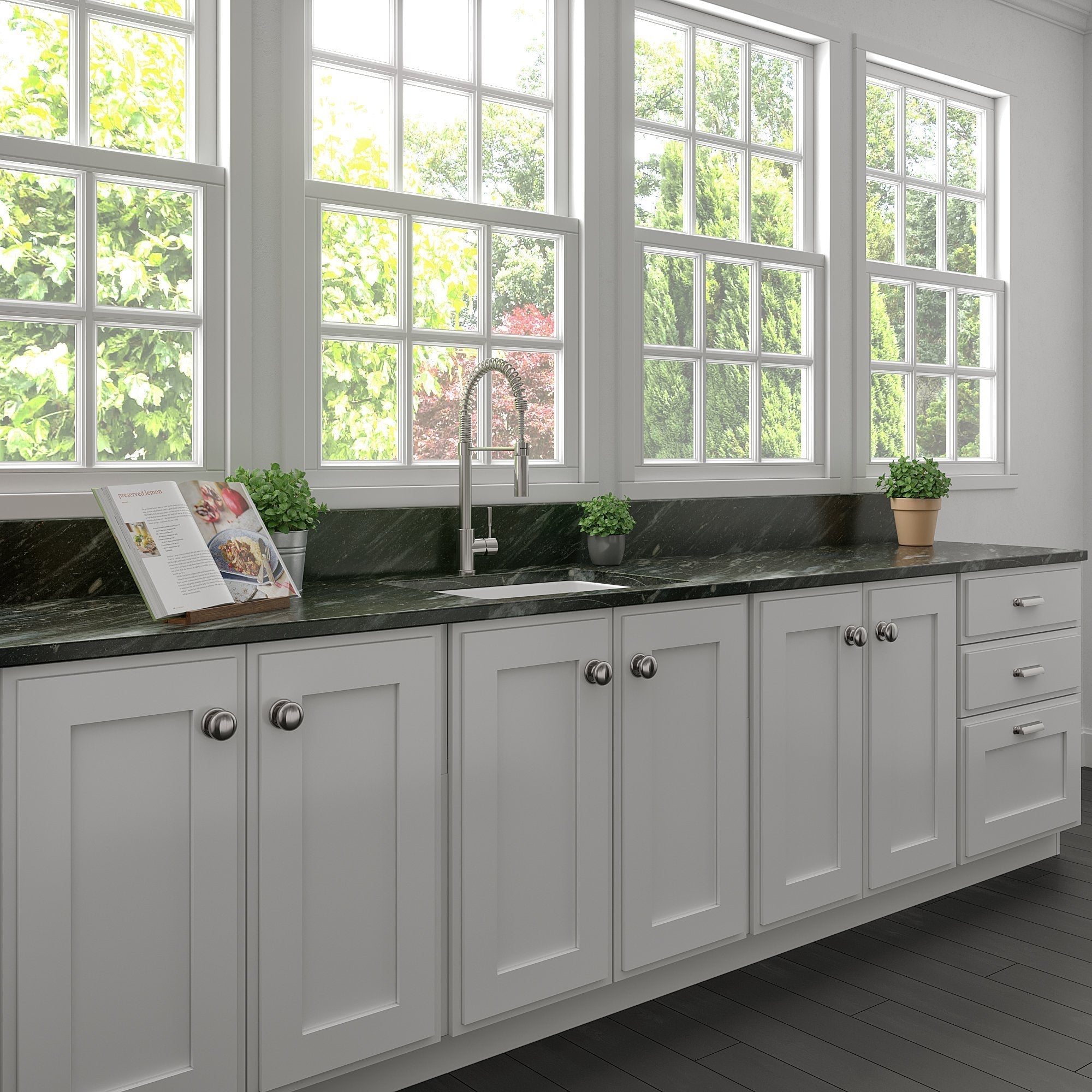 ZLINE 24 in. Rome Dual Mount Single Bowl Fireclay Kitchen Sink with Bottom Grid - FRC5123-CL-24