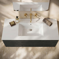 Swiss Madison 48" Zero Hole Double Basin Vanity Sink Top - SM-VT0021 - The Home Selection