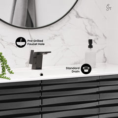 Swiss Madison Cascade 48" Bathroom Vanity in Black - SM-BV557B