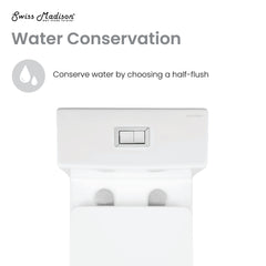 Swiss Madison Eclair One-Piece Square Toilet Dual-Flush 0.8/1.28 gpf - SM-1T288 - The Home Selection