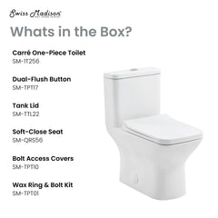 Swiss Madison Carré One-Piece Square Toilet Dual-Flush 1.1/1.6 gpf - SM-1T256 - The Home Selection