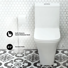 Swiss Madison Eclair One-Piece Square Toilet Dual-Flush 0.8/1.28 gpf - SM-1T288 - The Home Selection
