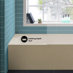 Swiss Madison Voltaire 54" X 30" Right-Hand Drain Alcove Bathtub with Apron in Bisque - SM-AB550BQ - The Home Selection