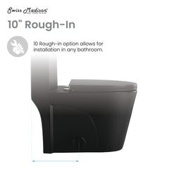 Swiss Madison St. Tropez One-Piece Elongated Toilet, 10" Rough-In 1.1/1.6 gpf - SM-1T274