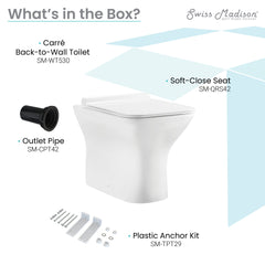 Carré Back-To-Wall Elongated Toilet Bowl - SM-WT5 - The Home Selection