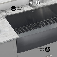 Swiss Madison Rivage 36" x 21" Stainless Steel, Single Basin, Farmhouse Kitchen Sink with Apron - SM-KS761 - The Home Selection