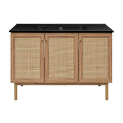 Swiss Madison Classe 48" Freestanding Bathroom Vanity in Golden Oak with Black Sink Top - SM-BV665MB