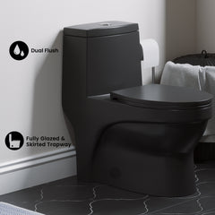 Swiss Madison Virage One-Piece Elongated Toilet Vortex™ Dual-Flush 1.1/1.6 gpf - SM-1T118 - The Home Selection