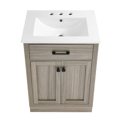 Swiss Madison Burdon 24 in. Bathroom Vanity With Ceramic Sink Top - SM-BV43 - The Home Selection