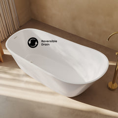 Swiss Madison Sublime 67" Single Slipper Freestanding Bathtub - SM-FB573 - The Home Selection