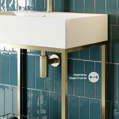 Swiss Madison Pierre 24 Single, Freestanding, Open Shelf, Metal Frame Bathroom Vanity - SM-BV71 - The Home Selection