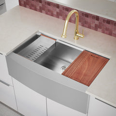 Swiss Madison Rivage 36 x 22 Single Basin Apron Kitchen Workstation Sink - SM-KS786 - The Home Selection