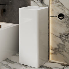 Swiss Madison Claire One-Piece Pedestal Sink - SM-PS315 - The Home Selection