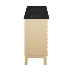 Swiss Madison Cascade 48 Bathroom Vanity With Black Ceramic Sink Top - SM-BV557