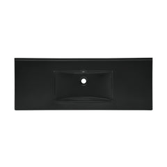 Swiss Madison 48" Zero Hole Vanity Sink Top in Matte Black - SM-VT0022MB