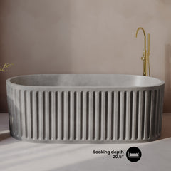 Swiss Madison Delice 67" Freestanding Concrete Bathtub, Drain Included - SM-FB1201