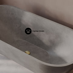 Swiss Madison Claire 60" Freestanding Concrete Bathtub, Drain Included - SM-FB1901