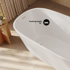 Swiss Madison Sublime 67" Single Slipper Freestanding Bathtub - SM-FB573 - The Home Selection