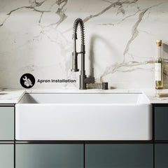 Swiss Madison Élégance 33 x 20 Ceramic, Farmhouse Kitchen Sink - SM-KS247 - The Home Selection