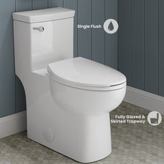Swiss Madison Classé One-Piece Toilet with Front Flush Handle 1.28 gpf - SM-1T116 - The Home Selection