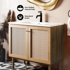 Swiss Madison Classe 36" Freestanding Bathroom Vanity with Sink Top - SM-BV663W - The Home Selection