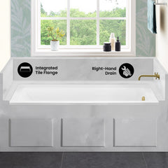 Swiss Madison Voltaire 66" X 32" Right-Hand Drain Alcove Bathtub - SM-DB566 - The Home Selection