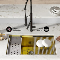 Swiss Madison Tourner 30" x 19" Stainless Steel, Single Basin, Undermount Kitchen Workstation Sink- SM-KU800 - The Home Selection