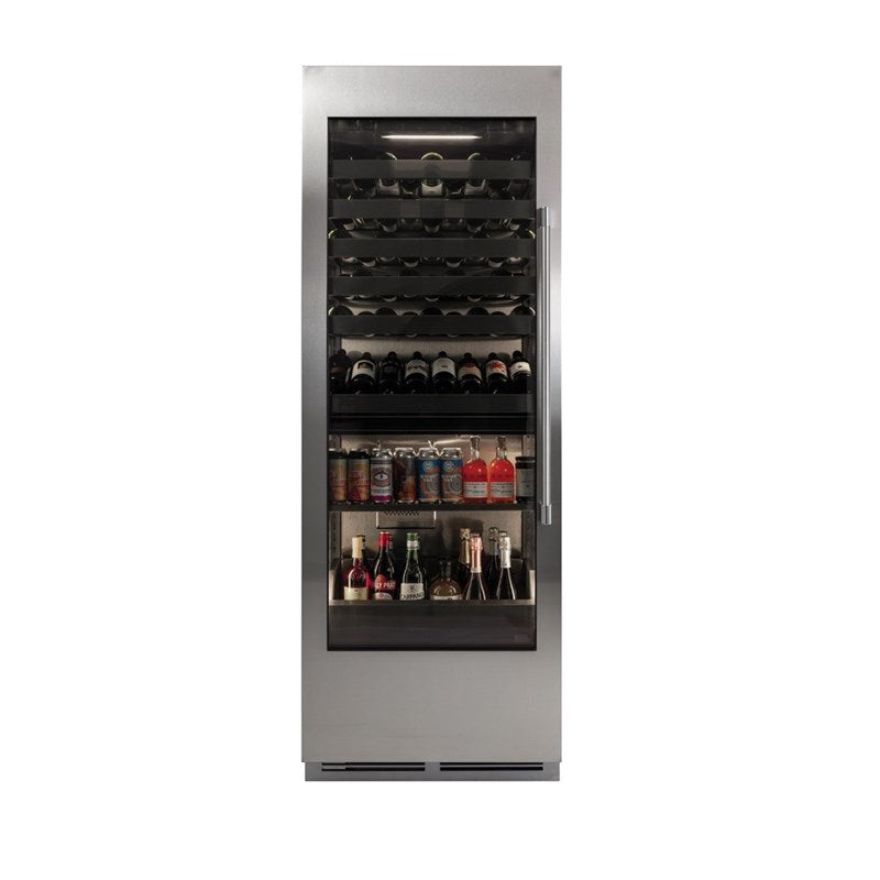 Perlick 30" Residential Dual-Zone Beverage Column with Panel Ready Glass Door – Model CR30C