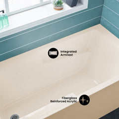 Swiss Madison Voltaire 60" X 30" Left-Hand Drain Alcove Bathtub with Apron in Bisque - SM-AB541BQ - The Home Selection