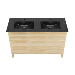 Swiss Madison Cascade 48 Bathroom Vanity With Black Ceramic Sink Top - SM-BV557