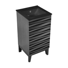 Swiss Madison Cascade 18 in. Brown Oak Bathroom Vanity - The Home Selection
