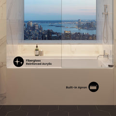 Swiss Madison Voltaire 60" X 32" Right-Hand Drain Alcove Bathtub with Apron - SM-AB594 - The Home Selection
