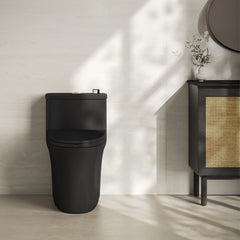 Swiss Madison Bastille One-Piece 12" Rough-in 1.1/1.6 GPF Dual Top Flush Elongated Toilet in Matte Black - SM-1T128MB
